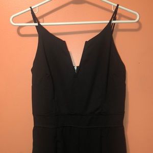 Black full length romper